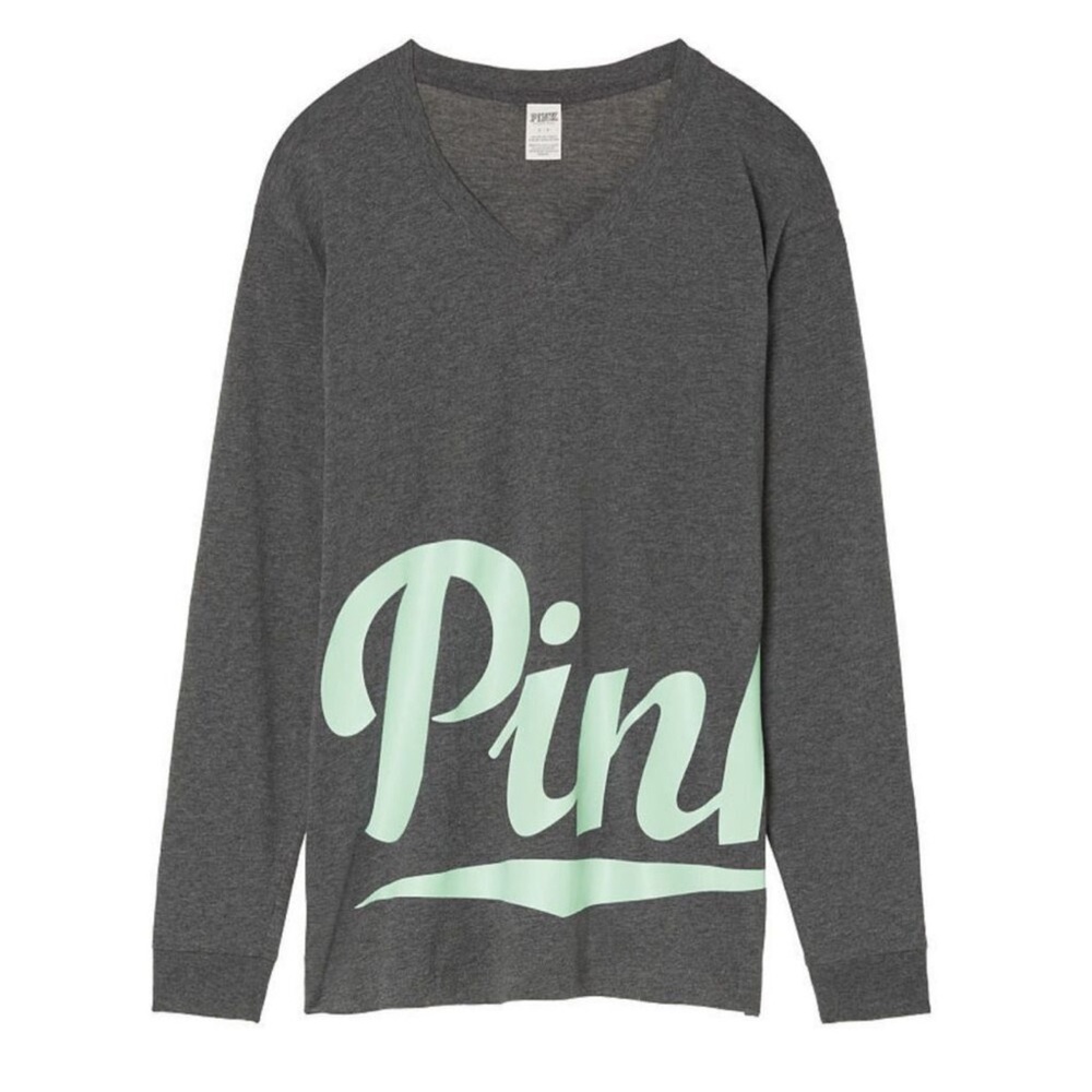 Victoria's Secret PINK long-sleeve V-neck tee